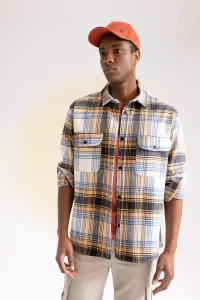 DEFACTO Relax Fit Checked Cotton Long Sleeve Shirt #6381268