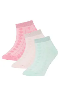 DEFACTO Girl Patterned 3 Pack Short Socks #6441338
