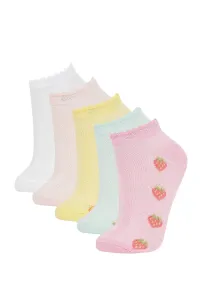 DEFACTO Girls' Cotton 5 Pack Short Socks #6430852