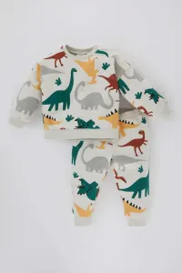 DEFACTO Baby Boy Animal Printed Sweatshirt Sweatpants 2 Piece Set