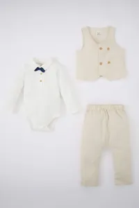 DEFACTO Baby Boy Linen 3 Piece Set