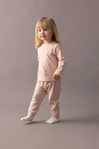 DEFACTO Baby Girl Polka Dot Waffle T-Shirt Sweatpants 2 Piece Set #9547268