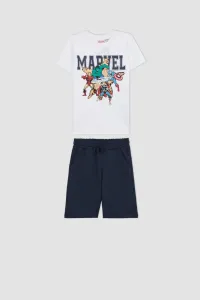 DEFACTO Boy Marvel Comics Short Sleeve T-Shirt Shorts 2-Pack Set #6605313