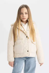 DEFACTO Girl Hooded Waterproof Puffer Jacket