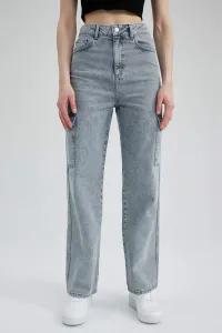 DEFACTO 90's Wide Leg High Waist Cargo Pocket Jeans