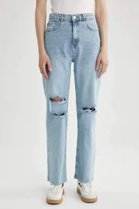 DEFACTO 90's Wide Leg Ripped Detailed Jean Long Trousers #7564684