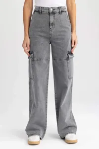 DEFACTO Straight Fit Cargo Jean Long Trousers