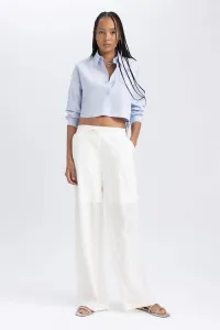 DEFACTO Wide Leg With Pockets Cotton Trousers