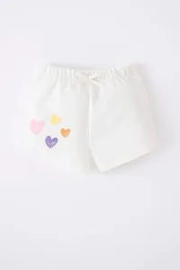 DEFACTO Baby Girl Regular Fit Sweatshirt Fabric Shorts
