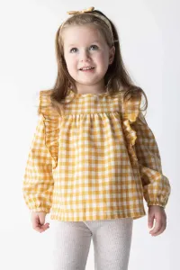 DEFACTO Baby Girls Big Collar Flannel Long Sleeve Shirt