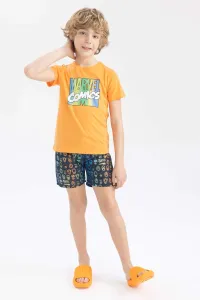 DEFACTO Boy Marvel Comics Short Sleeve T-Shirt Swimming Shorts 2-Pack