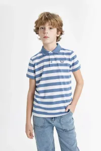 DEFACTO Boy Pique Short Sleeve Striped Polo T-Shirt