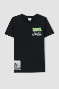 DEFACTO Boy Regular Fit Crew Neck Printed Short Sleeve T-Shirt