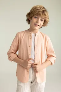 DEFACTO Boy Stand Collar Poplin Long Sleeve Shirt