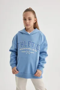 DEFACTO Girl Oversize Fit Hooded Thick Sweatshirt