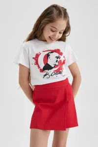 DEFACTO Girls Atatürk Printed Short Sleeve T-Shirt #7509718