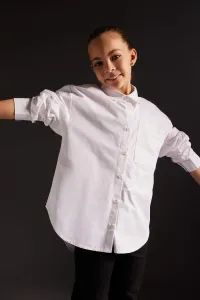 DEFACTO Girls Oversize Fit Poplin Long Sleeve Shirt