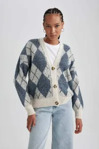 DEFACTO Oversize Fit V-Neck Knitwear Cardigan