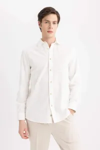 DEFACTO Regular Fit Polo Collar Long Sleeve Shirt