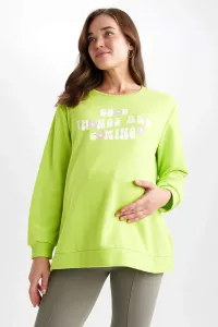 DEFACTO Regular Fit Slogan Printed Maternity Sweatshirt #8053032