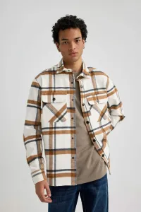 DEFACTO Relax Fit Cotton Plaid Long Sleeve Shirt #9113109
