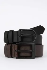 DEFACTO Artificial Leather Sport and Classic 2-Pack Belt #6435708