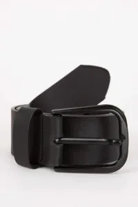 DEFACTO Man Oval Buckle Faux Leather