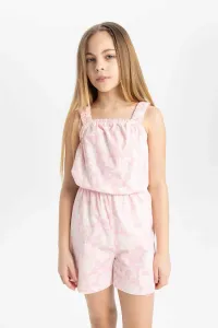 DEFACTO Girl Patterned Strappy Short Jumpsuit #9549019