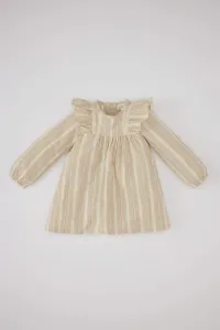 DEFACTO Baby Girl Striped Flared Poplin Dress