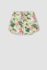 DEFACTO Girl Regular Fit Floral Print Mini Shorts
