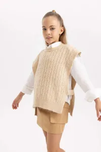 DEFACTO Girl Regular Fit Crew Neck Sweater Vest #8403561