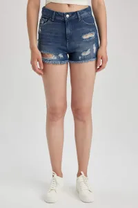 DEFACTO Normal Waist Cropped Side Leg Jean Shorts #7640175
