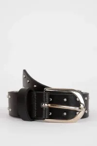 DEFACTO Woman Oval Buckle Faux Leather Classic Belt
