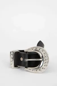 DEFACTO Woman Oval Buckle Faux Leather Classic Belt