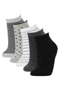 DEFACTO Women's Patterned 5 Pack Short Socks