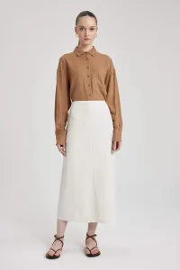 DEFACTO Linen Long Skirt