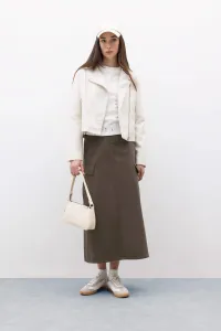 DEFACTO Regular Fit Wowen Fabrics Maxi Skirt
