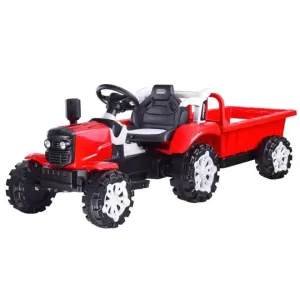 Červený detský traktor s prívesom #4671324
