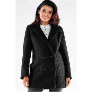 Čierny elegantný dámsky kabát #4060281