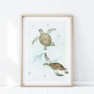 Dekoračný plagát z kolekcie oceán - morské korytnačky