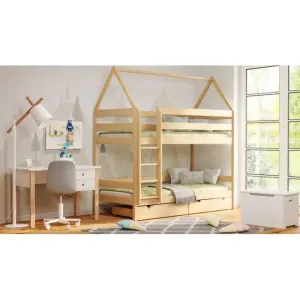 Detská poschodová domčeková posteľ - 190x80 cm