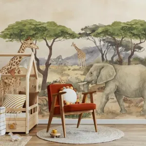 Detská tapeta na stenu Safari