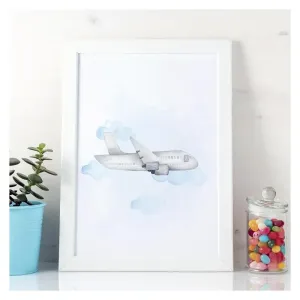 Detský plagát s motívom lietadla do detskej izby