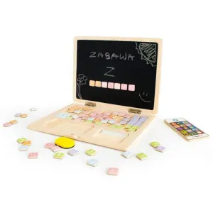 Drevený detský notebook - magnetická vzdelávacia tabuľa