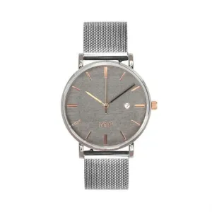 Módne dámske hodinky strieborno-sivej farby s kovovým remienkom #4077340