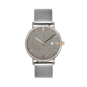 Módne dámske hodinky strieborno-sivej farby s kovovým remienkom #4052076