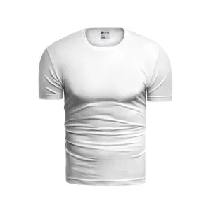 Pánske klasické tričko s krátkym rukávom v bielej farbe #4077616