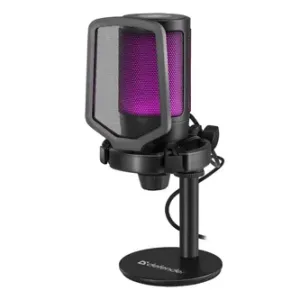 Defender, streamovací mikrofon, IMPULSE GMC 600, ovládání hlasitosti, černý, RGB podsvícený