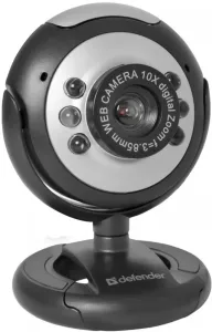 Defender Web kamera C-110, 0.3 Mpix, USB 2.0, čierno-šedá, pre notebook/LCD