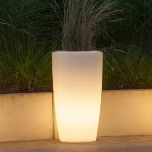 Deko lampa Rovio III rastlinná, biela priesvitná